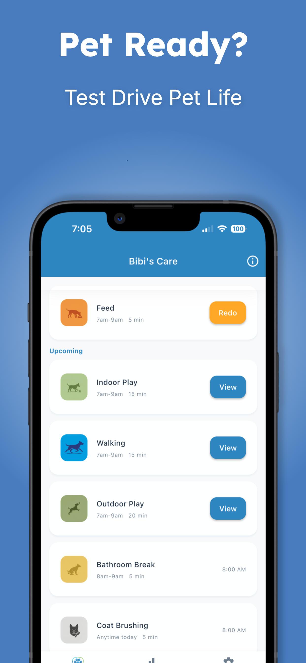 Pet Trial app - Choose your pet